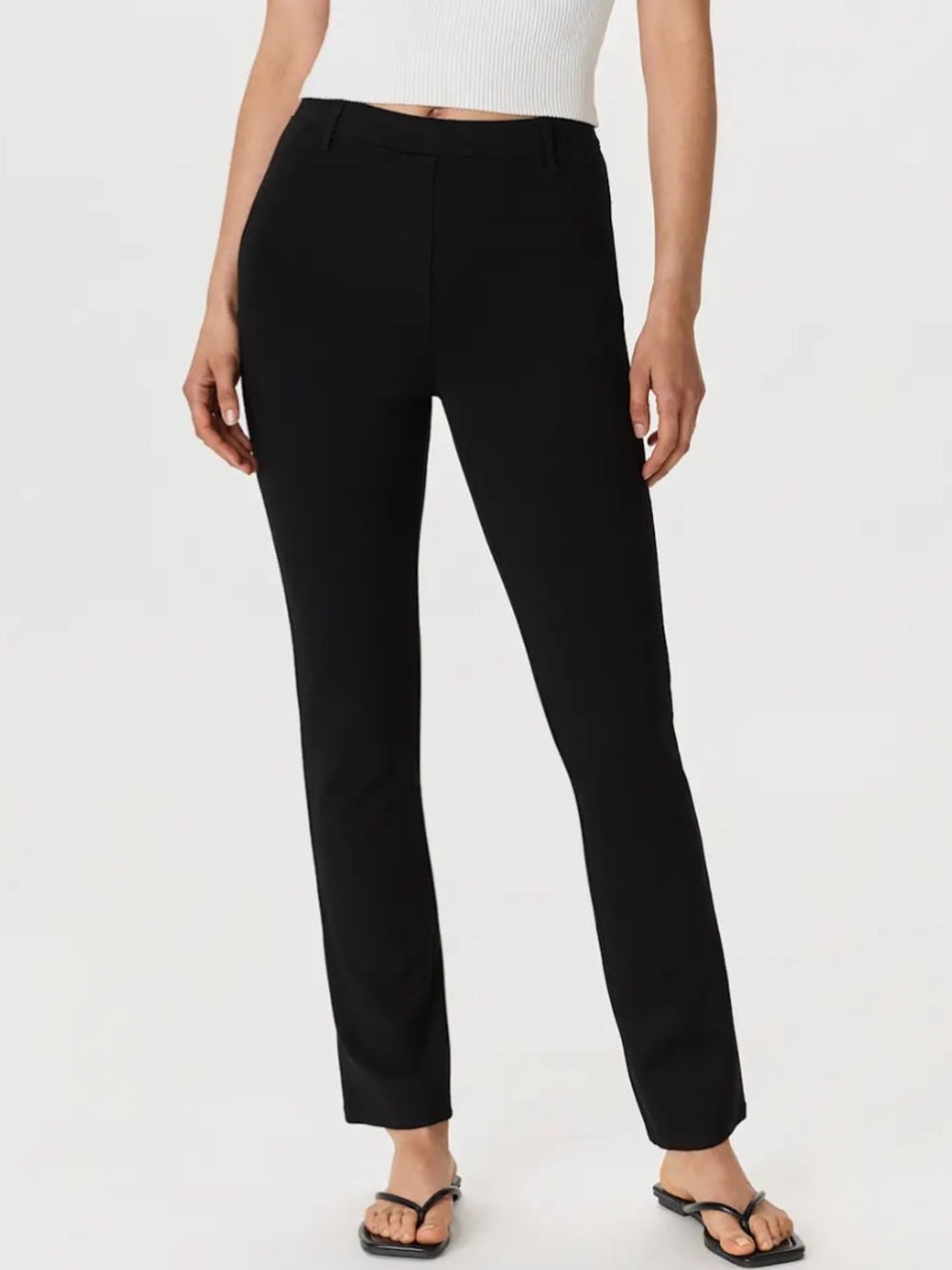 Quince Ultra Stretch Ponte Straight Leg Pants Black Tall Women’s XL
